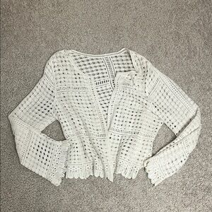 Zara White Crochet Cardigan